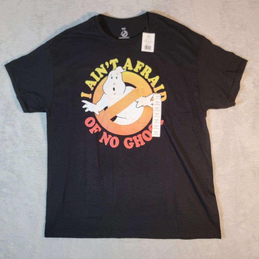 Ghostbusters Men's I Ain't Afraid of No Ghost Graphic T-Shirt Black XL NWT